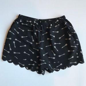 Anthropologie Eloise Scallop Shorts - small